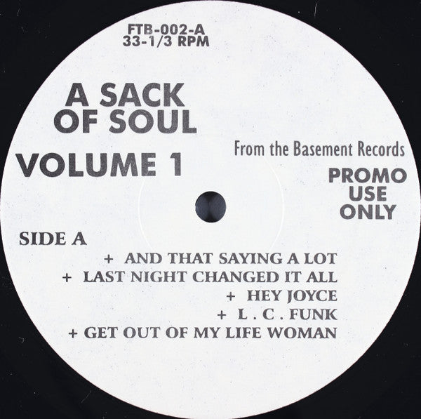 Release: A Sack Of Soul Volume 1-Vinyl-US-1995-FTB-002-1823699