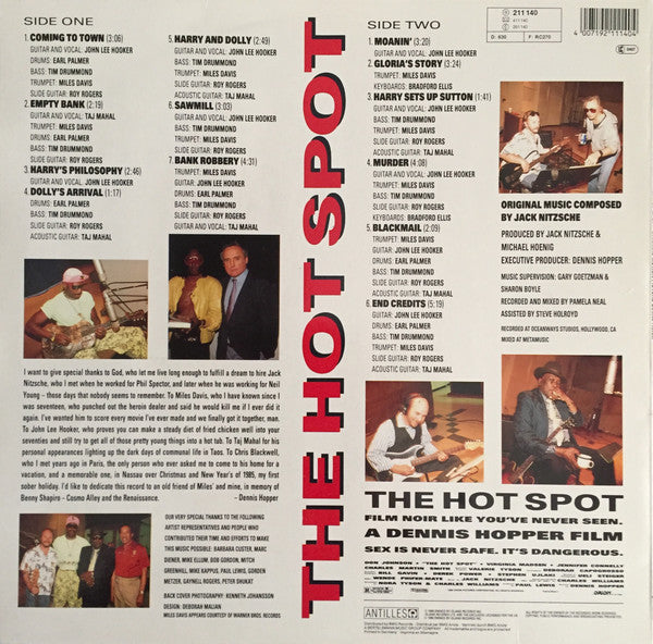 Release: The Hot Spot (Original Motion Picture Soundtrack)-Vinyl-Europe-1990-211 140-1410429