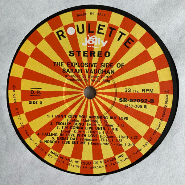 The Explosive Side Of Sarah Vaughan