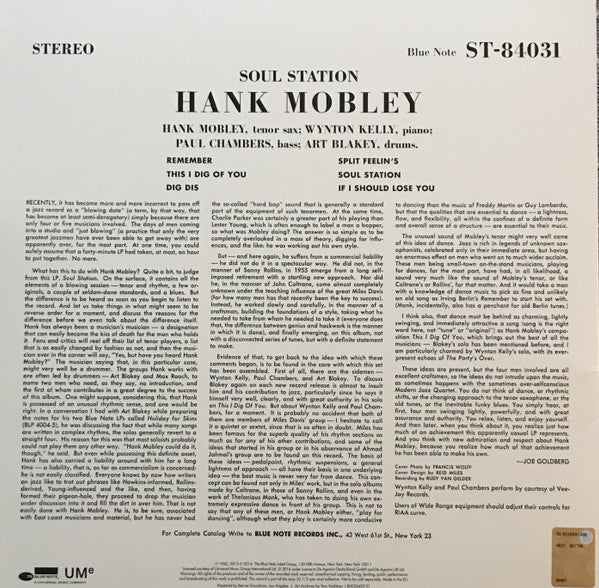 Release: Soul Station-Vinyl-UK & Ireland-2016-84031, ST-84031, BST 84031-9468539