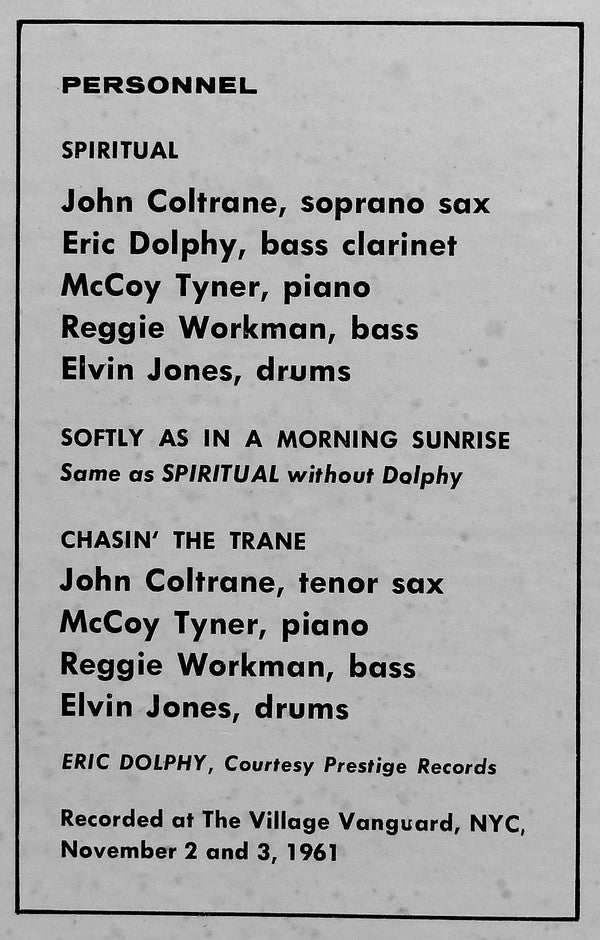 "Live" At The Village Vanguard