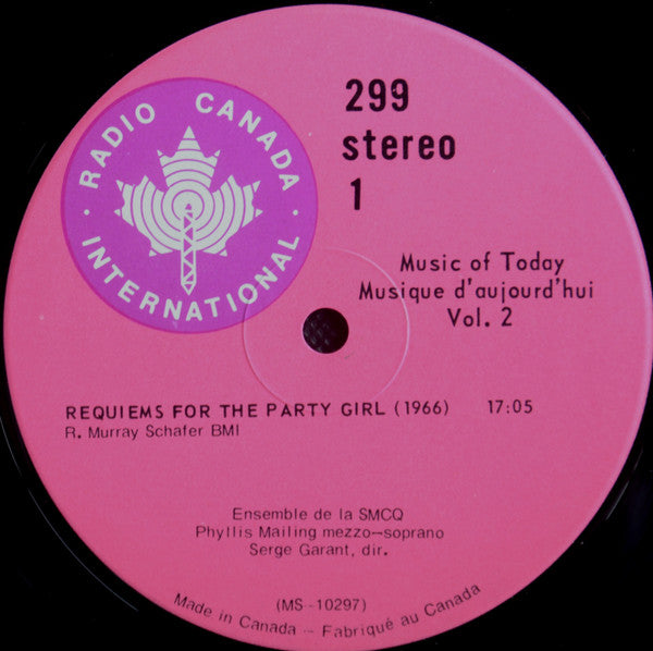 Music of today = Musique d'aujourd'hui