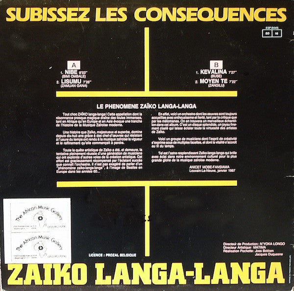 Master Release: Subissez Les Consequences by Zaiko Langa Langa