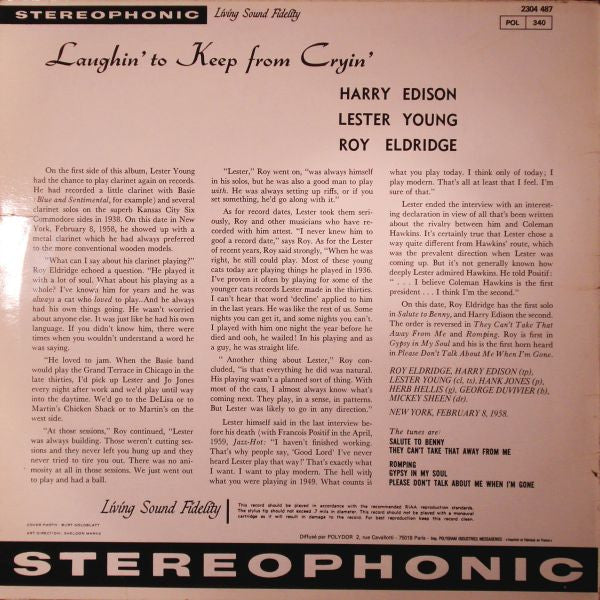 Release: Laughin' To Keep From Cryin'-Vinyl-France-None-2304 487-6586716