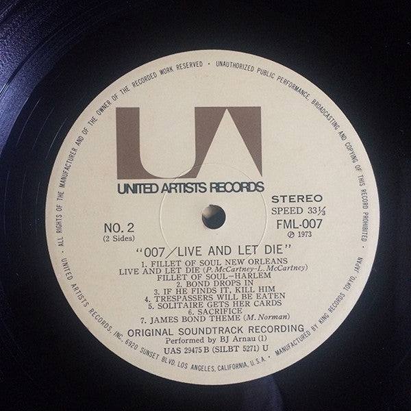 007／死ぬのは奴らだ = Live And Let Die (Original Motion Picture Soundtrack)