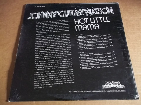 Master Release: Hot Little Mama by Johnny Guitar Watson