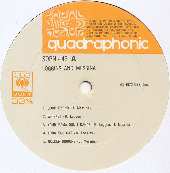 Release: Loggins And Messina-Vinyl-Japan-1973-SOPN 43-7621584