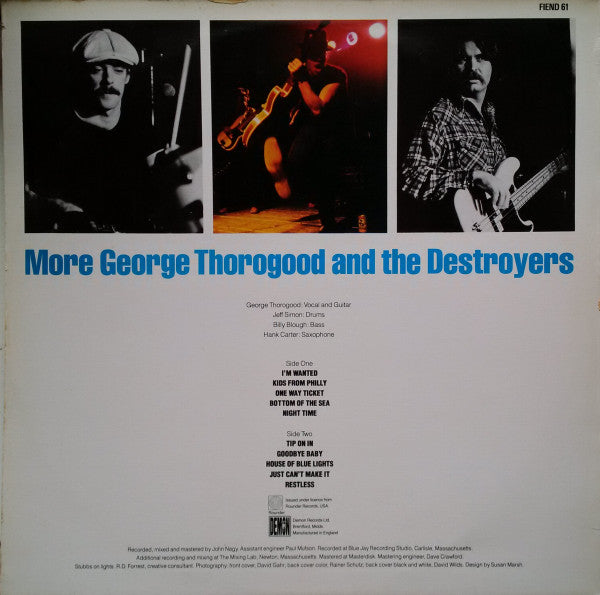 Master Release: More George Thorogood And The Destroyers by George Thorogood & The Destroyers