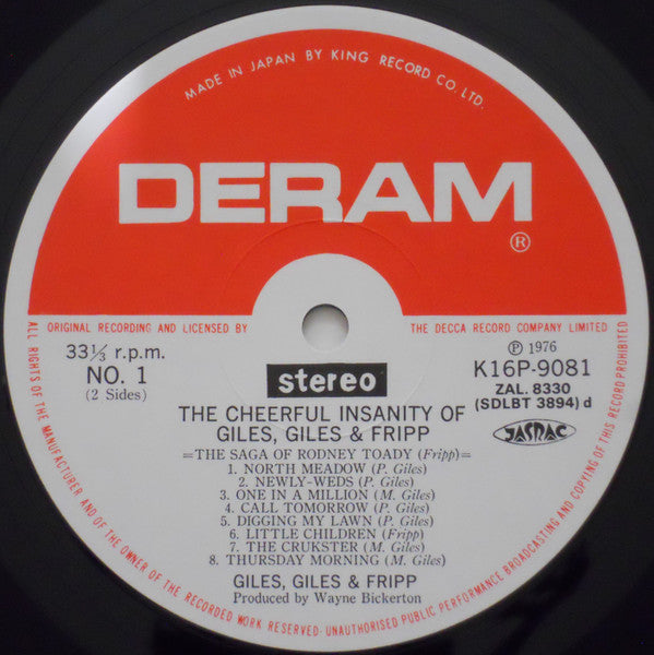 The Cheerful Insanity Of Giles, Giles & Fripp