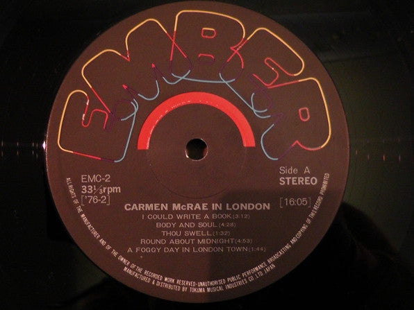 Carmen McRae In London