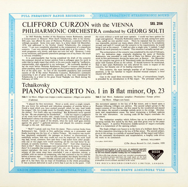 Release: Piano Concerto No. 1-Vinyl-Germany-1993-009 2114, SXL 2114, SXL.2114-3358981
