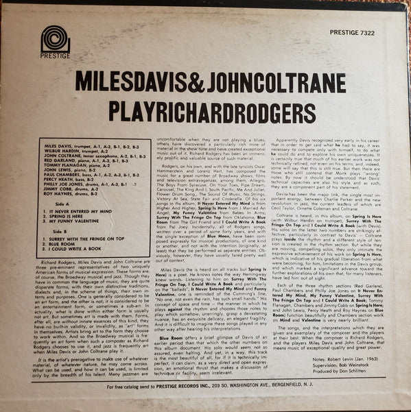 Master Release: Play Richard Rodgers by Miles Davis