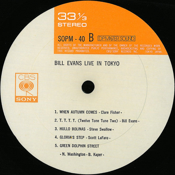 Bill Evans Live In Tokyo