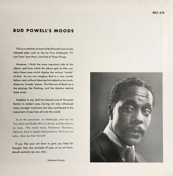 Release: Bud Powell's Moods-Vinyl-US-1954-MG C-610-5852255