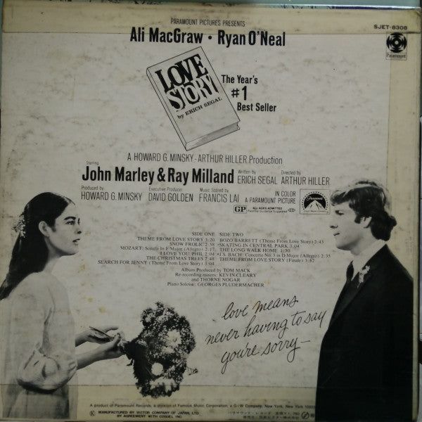 Release: Love Story (Music From The Original Soundtrack)-Vinyl-Japan-1970-SJET-8308, SPMT-7006, PAS-6002-8034394