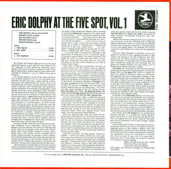 At The Five Spot, Vol. 1