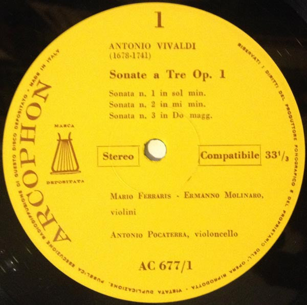 Suonate Da Camera A Tre - Opera Prima