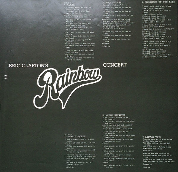 Eric Clapton's Rainbow Concert