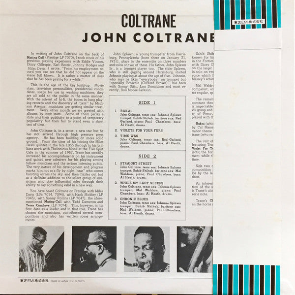 Release: Coltrane-Vinyl-Japan-1975-LPJ-70027-9538868