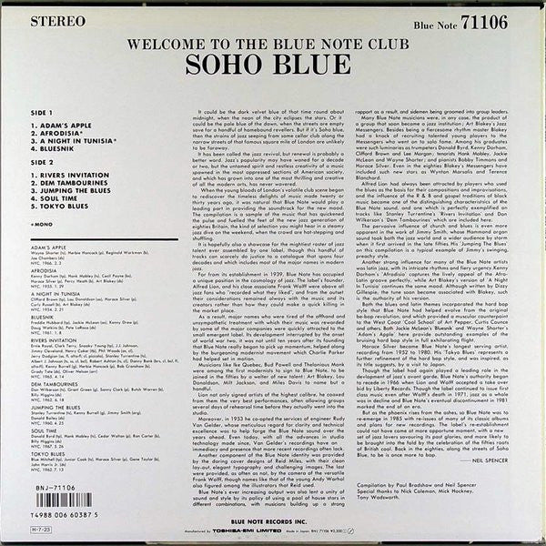 Master Release: Soho Blue - Welcome To The Blue Note Club by Various
