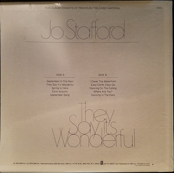 They Say It's Wonderful