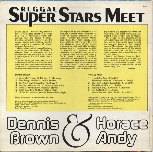 Master Release: Reggae Super Stars Meet by Dennis Brown