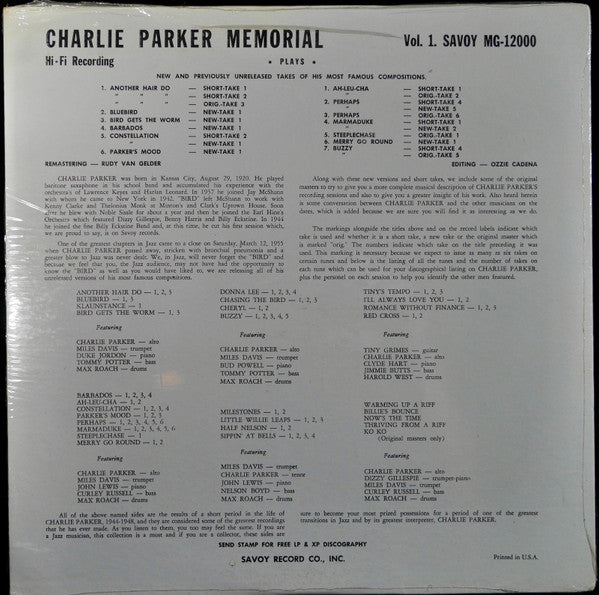 Charlie Parker Memorial