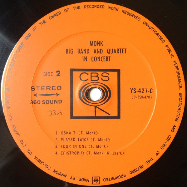 Big Band And Quartet In Concert