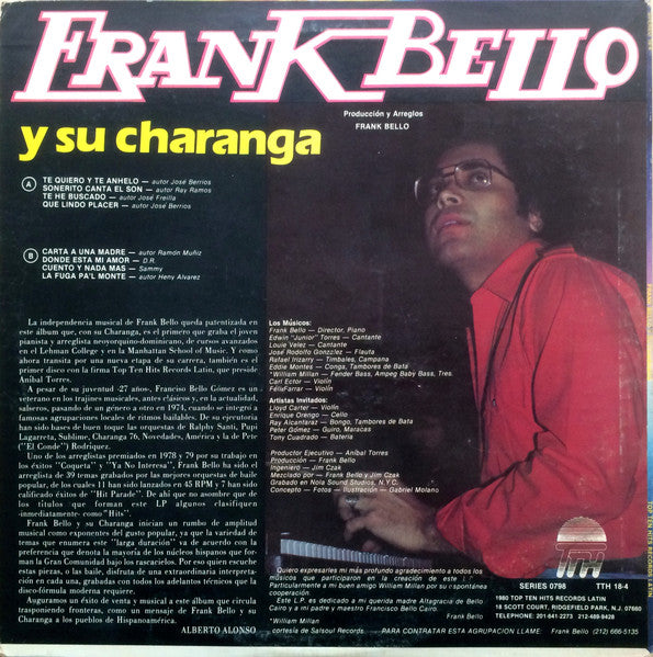 Master Release: Te Quiero Y Te Anhelo by Frank Bello y Su Charanga