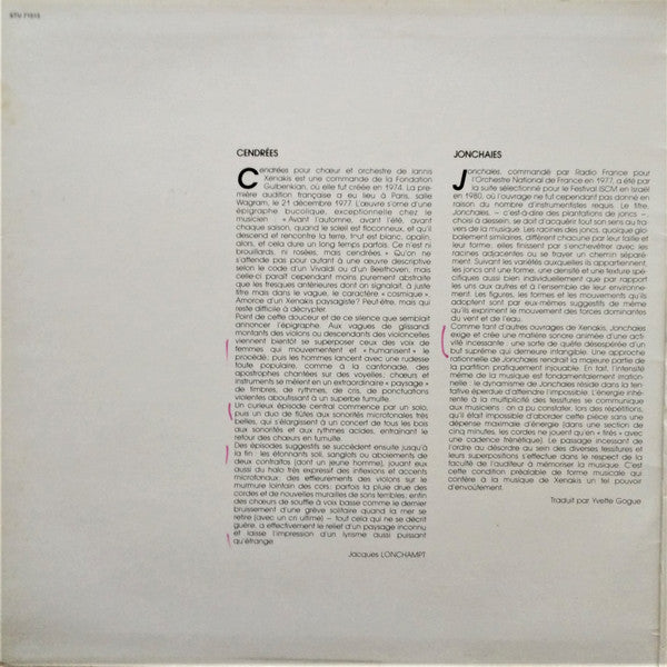 Cendrées - Jonchaies - Nomos Gamma