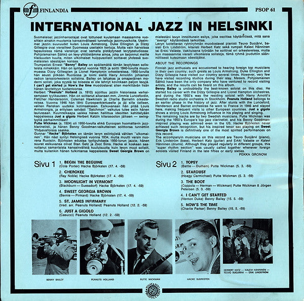 Master Release: International Jazz In Helsinki by Various