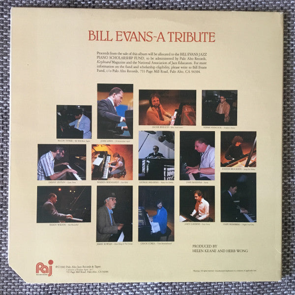 Bill Evans ~ A Tribute