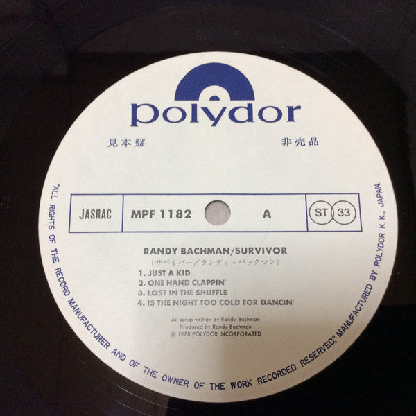 Master Release: Survivor by Randy Bachman