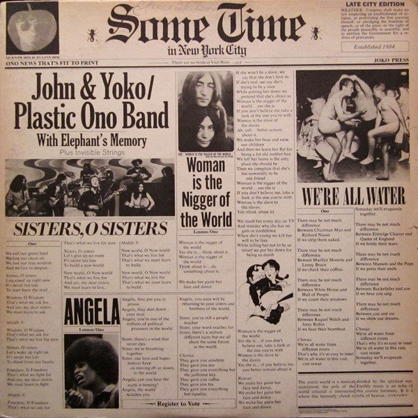 Release: Some Time In New York City-Vinyl-US-1972-SVBB 3392-5544891