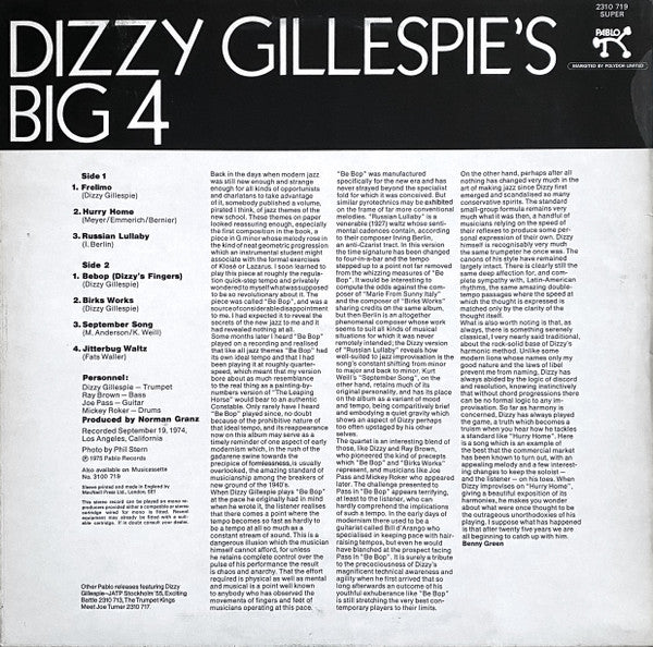 Dizzy Gillespie's Big 4