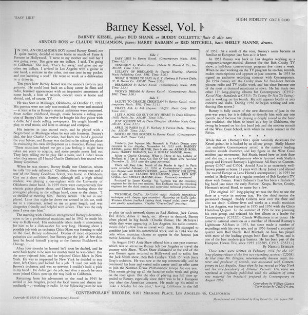 'Easy Like' Barney Kessel Volume 1