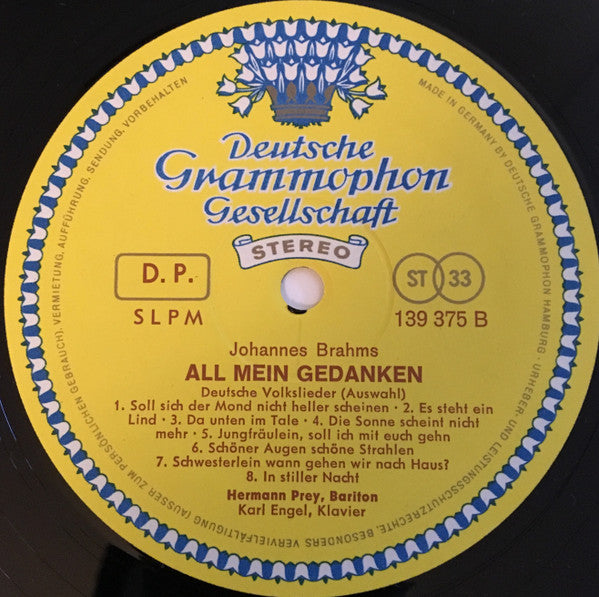 All Mein Gedanken (Deutsche Volkslieder Von Johannes Brahms)