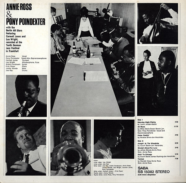 Release: Recorded At The Tenth German Jazz Festival In Frankfurt-Vinyl-Germany-1966-SB 15 082-1306482