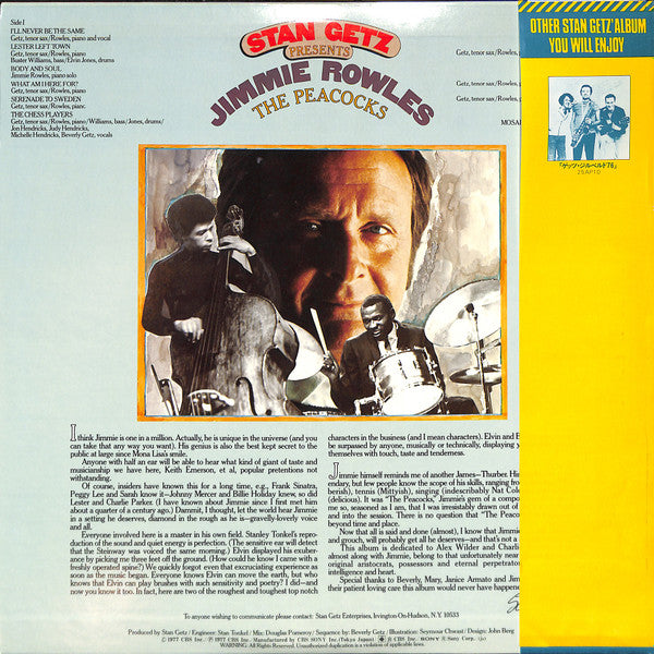 Master Release: The Peacocks by Stan Getz