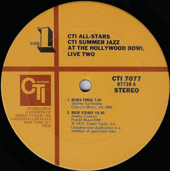 CTI Summer Jazz At The Hollywood Bowl Live Two