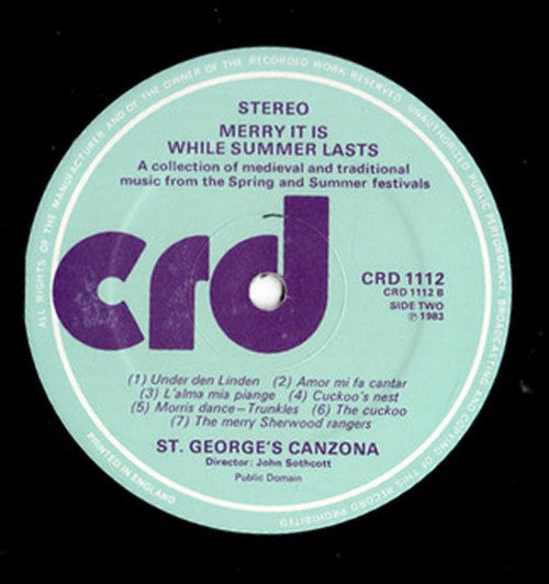 Merry It Is While Summer Lasts - A Collection Of Medieval And Traditional Music From The Spring And Summer Festivals