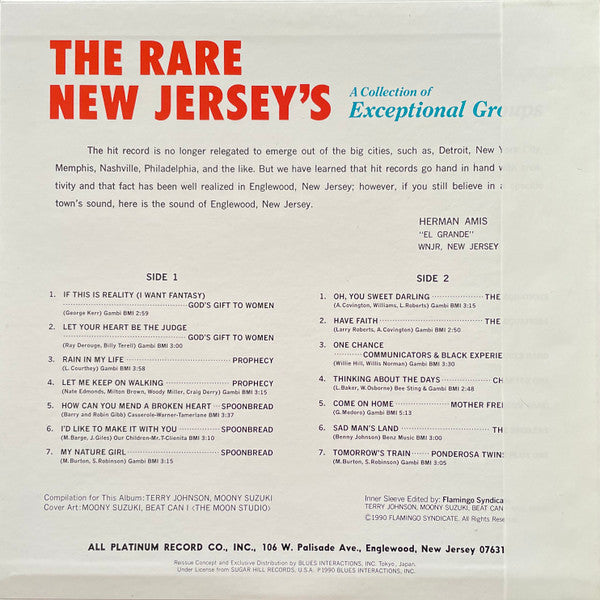 The Rare New Jersey's (A Collection Of Exceptional Groups)