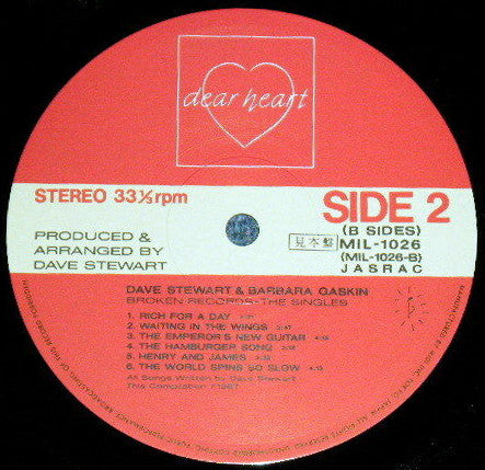 Release: Broken Records - The Singles-Vinyl-Japan-1987-MIL-1026-5381414