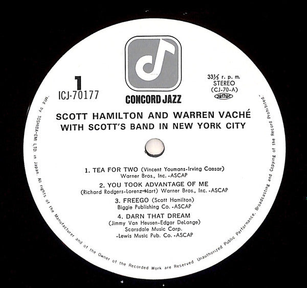 Scott Hamilton And Warren Vaché With Scott's Band In New York City