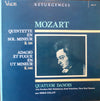 Wolfgang Amadeus Mozart - Quintette En Sol Mineur K 516 / Adagio Et Fugue En Ut Mineur K 546 (Vinyl, LP, Reissue, Stereo) Very Good Plus (VG+) / Very Good Plus (VG+)