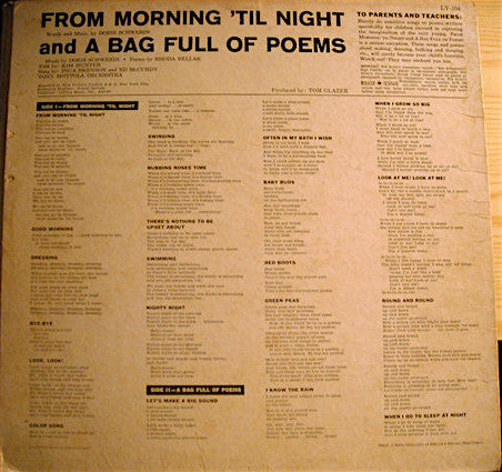 From Morning 'Til Night And A Bag Full Of Poems