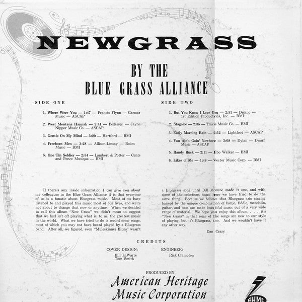 Master Release: Newgrass by The Bluegrass Alliance