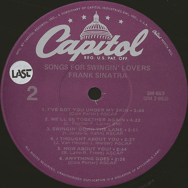 Songs For Swingin' Lovers