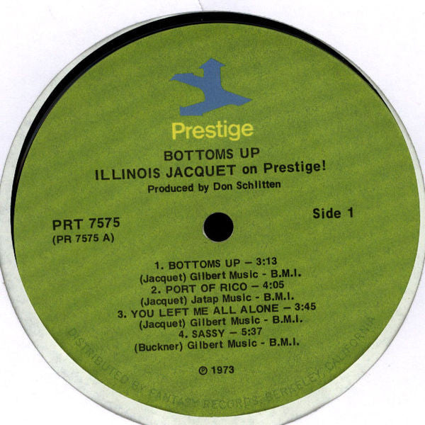 Release: Bottoms Up - Illinois Jacquet On Prestige!-Vinyl-US-1973-PR 7575, PRT 7575-3126423