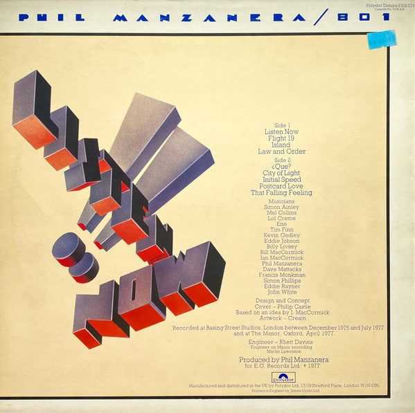 Release: Listen Now-Vinyl-UK-1977-2302 074-1562102